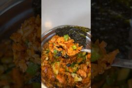 Crispy Rice Chili Salmon Bowl 🍣🔥 (High Protein Meal Prep)