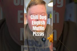 Chili Dog English Muffin Pizzas