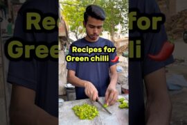 Recipes for green chilli 🌶️,shop 🏬 ki recipes k liye green chilli 🌶️ ready ki 👍#shop #chilli#bbq