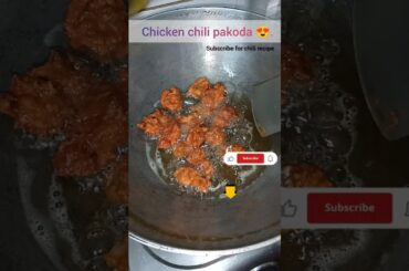 chicken chili pakoda 😍#shorts #food