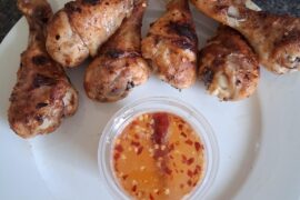 Jerk Chicken , Lemon Chilli Dippin Sauce