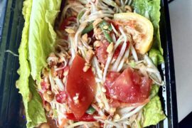 This papaya salad was no joke