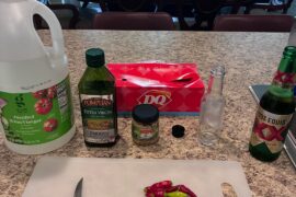 Homemade Tabasco pepper hot sauce