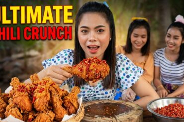 Amazing cooking chicken leg crispy with red chili recipe