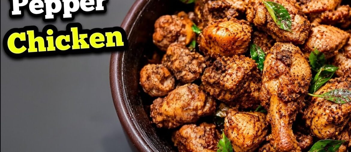 Pepper Chicken 🍗 Fry Recipe in Telugu | How to Make Chicken Pepper Fry.