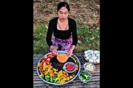 How to make delicious red bell peppers #cooking #eggrice #food #cook