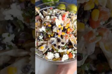 Mexican Pasta Salad (Creamy Greek Yogurt Dressing)