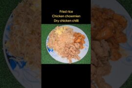 Fried rice with manchurian recipe | Chicken chilli recipe #cooking #recipe #followme #formorevideos