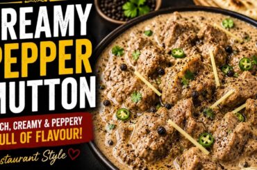 How to Cook Creamy Pepper Mutton #food #cooking #recipe #recipes #mutton #creamy
