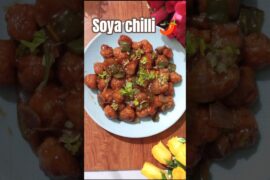 Soya chilli recipes!#shorts#viral#recipe#soya#soyachilli# #food #cooking