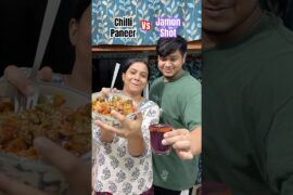 Chilli paneer vs jamun shot 🤤 #ytshorts #shorts #shortsfeed #viral #trending #food