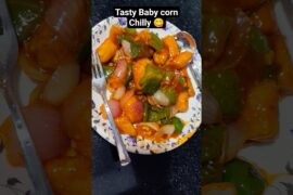 🌽 Crispy Baby Corn Chilli Recipe | Restaurant Style | Easy Indo-Chinese #Shorts