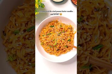 Viral Peanut Butter Chilli Garlic Noodles 🍜 | 5-Minute Instant Noodle Recipe Better Than Takeout!
