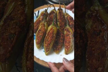 Sattu Wali Stuffed Green Chilli #shorts #sattu #greenchilli