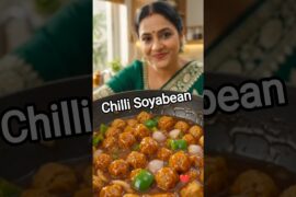 चिली सोयाबीन एक बार खाएंगे तो बार-बार बनाएंगे 👌🏻 #shorts #soyabean #recipe #viral #shortsfeed