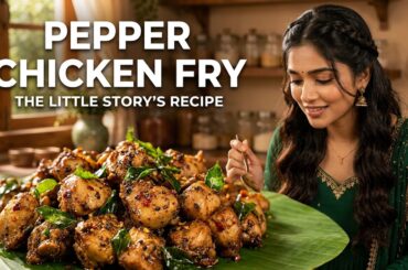 Authentic Pepper Chicken Fry Recipe 🍗 | Village Style Cooking | The Little Story's