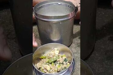 Hot Steaming Rice with Mixed Vegetable Curry 🔥😍 | Village Food Eating #shorts