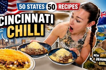 New Zealand Girl Makes Cincinnati Chili for the First Time! 🇺🇸 50 States, 50 Recipes - Episode 2