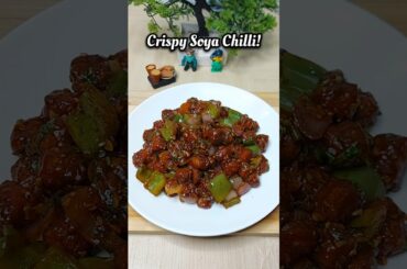 Crispy Soya Chilli Recipe 🌶️😍 | High Protein | Spicy Soya Masala Recipe #shorts #recipe #soyachilli