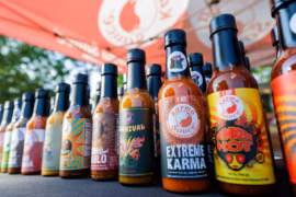 bottles of hot sauce