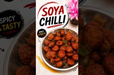 Restaurant Style Soya Chilli Recipe 🤤 | Soya Chunks recipe | #shortsvideo #soyabean #trending