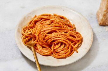 Red Pesto Pasta Is Here, and It’s Full of Bright, Spicy, Umami Flavor
