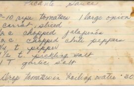 Grandmaw's Picante sauce.