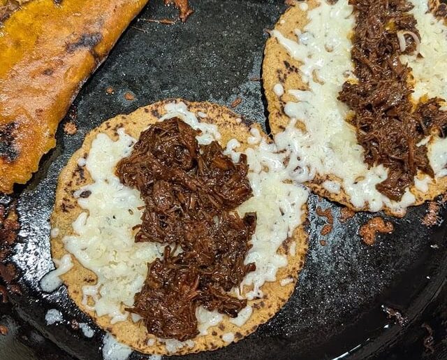 Beef Cheek Barbacoa with Guajillo-Infused Corn Tortillas