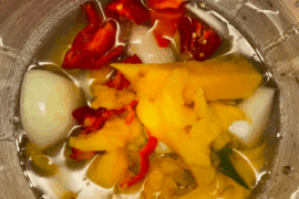 Homemade Mango Lime Habanero hot sauce