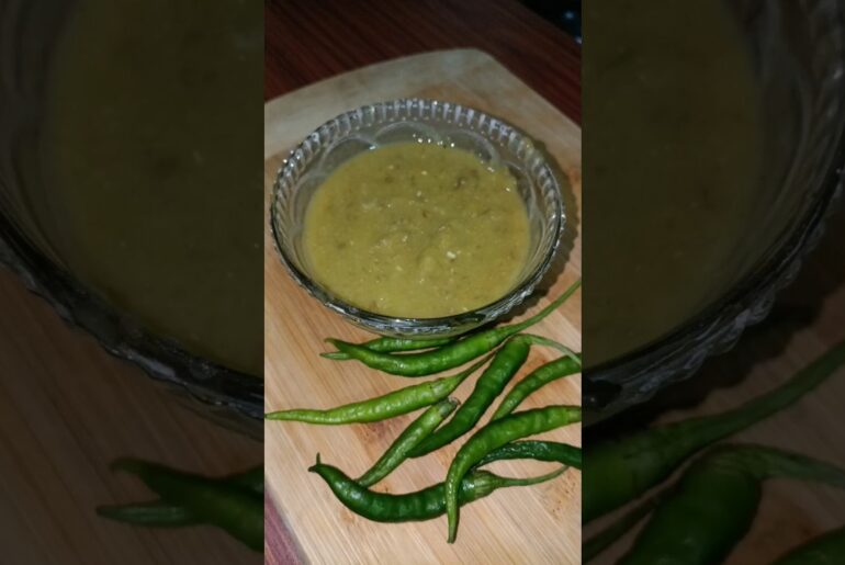 Green chilli sauce || #shortvideo #viralvideo #recipe #viralshorts #newvideo #jagdamba kitechen