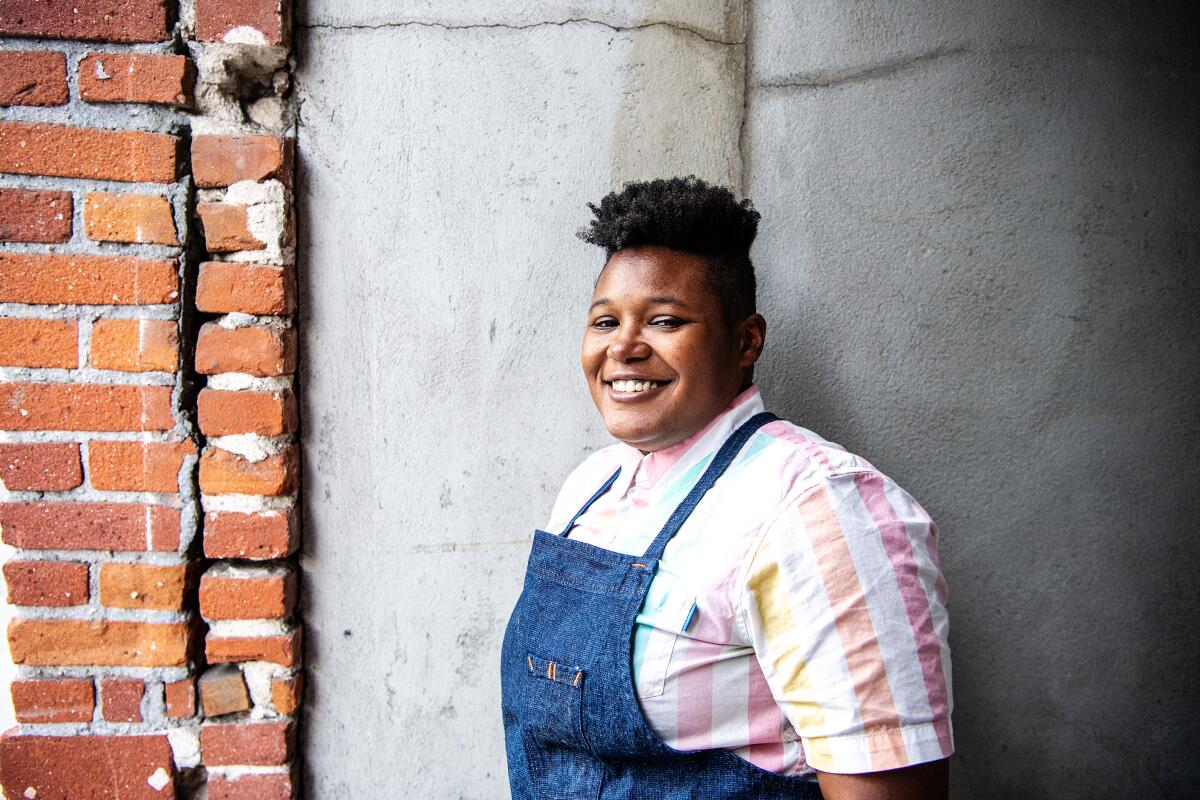 Rashida Holmes, chef and partner of Bridgetown Roti in East Hollywood.