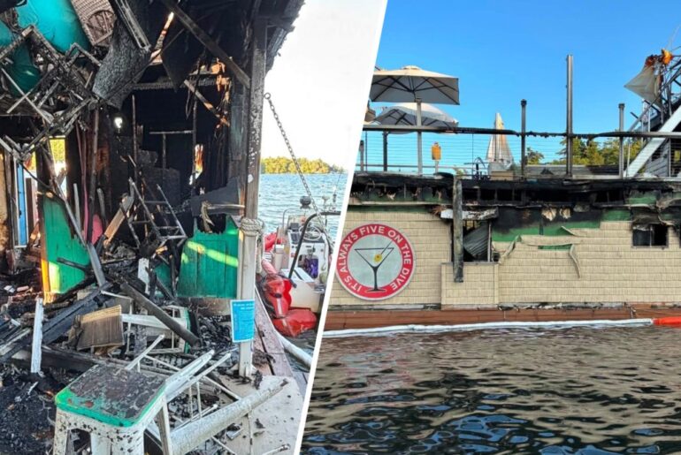Lake Winnipesaukee fire destroys floating bar and restaurant – NBC Boston
