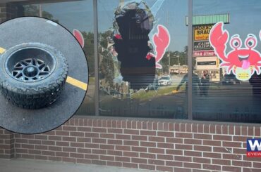 ‘Pretty bad’: Tire flies off truck Thursday, crashes through OMG Seafood in Thomasville