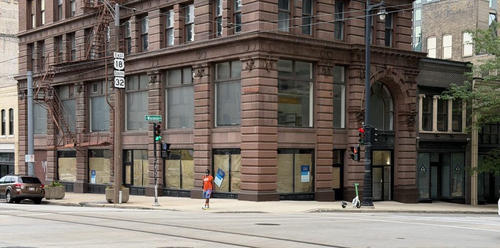231 E. Wisconsin Ave. Photo taken June 10, 2026 by Jeramey Jannene.
