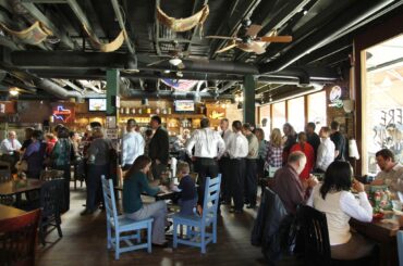 1-20-2010 --- Restaurant review of Twisted Root Burger Co., Commerce Street location. The restaurant quickly fills at lunch time. 07252013xBRIEFING 07262013xGUIDE