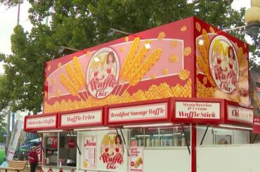 Taylor family serves waffle corn dogs at Iowa State Fair