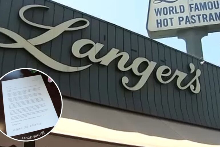 Langer's Deli in LA receives $50 in mail from Texas customer who feared he forgot to tip
