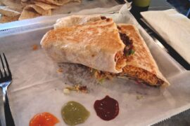 All three housemade sauces tasted good on the carne asada burrito.