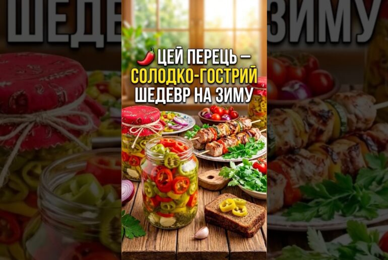 🌶️ Цей перець зробить з вас зіркою застілля — солодко-гострий шедевр на зиму #рецепт #перець