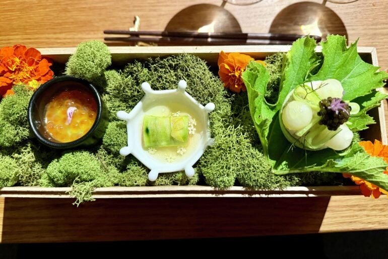 Michelin-starred Nisei served this cucumber dish with a haiku