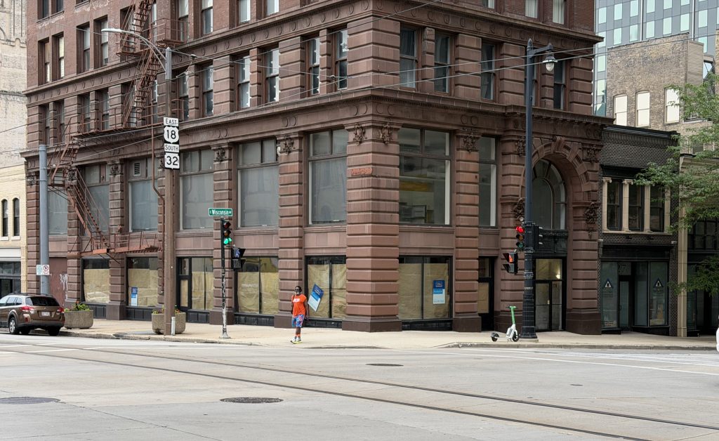 231 E. Wisconsin Ave. Photo taken June 10, 2026 by Jeramey Jannene.