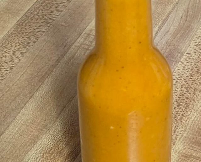 My first batch of habanero hot sauce made in house today.