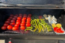 Smoked Salsa day, had over 40 peppers in this one.