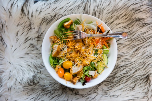 The Shieldmaiden's Crispy Chicken Salad at the Viking Cafe on Independence Parkway in Chesapeake Wednesday, Feb.4,2026. (Bill Tiernan/For The Virginian-Pilot)
