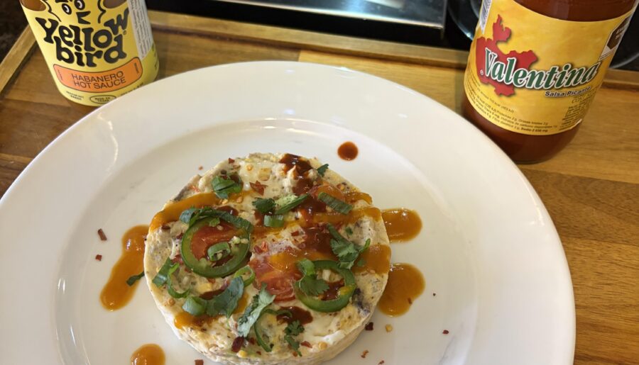Trying out some new hot sauces with lunch