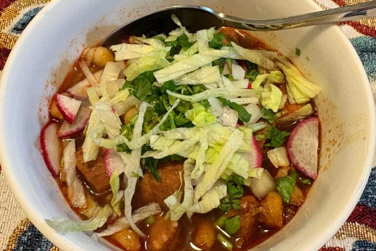Pozole on a 100 degree Texas summer day