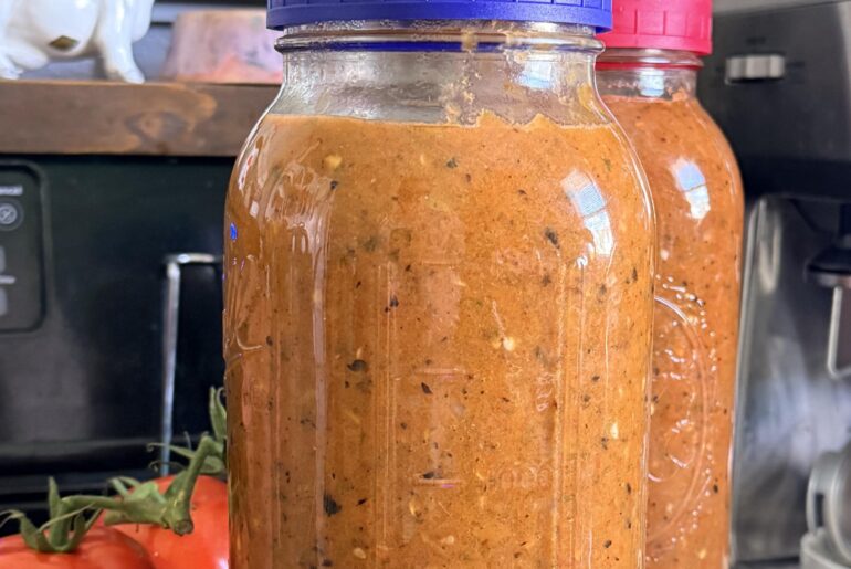 Made a gallon of my favorite salsa this morning