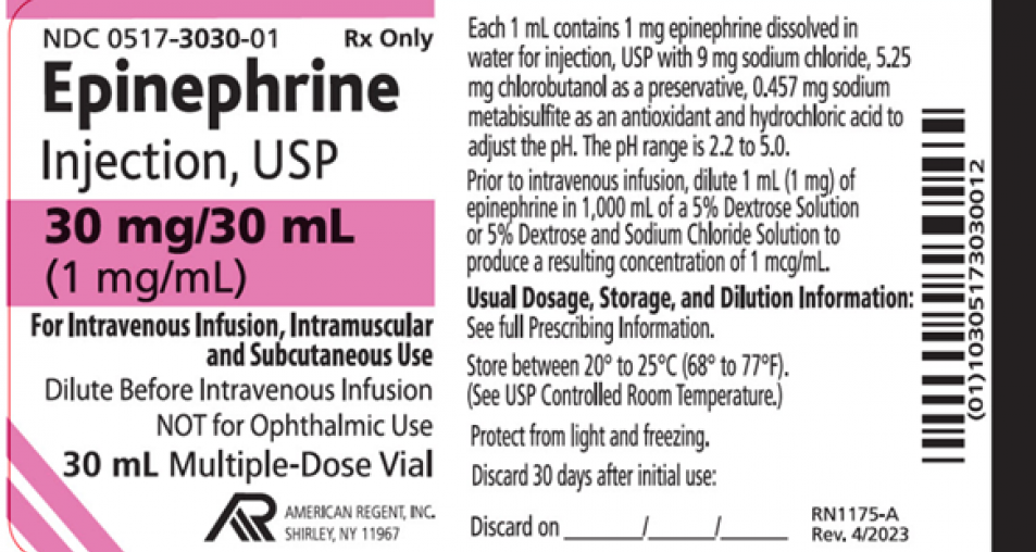 Epinephrine injections recalled over sterility concerns