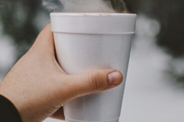 Delaware restaurant foam ban sign by Gov. Carney