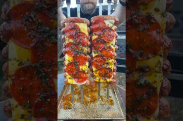 Hot Honey Pizza Sausage Skewers Recipe (In Description)
